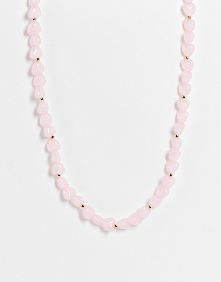 Liars & Lovers pink heart bead necklace