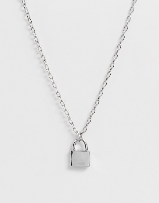 Liars & Lovers silver necklace with padlock pendant