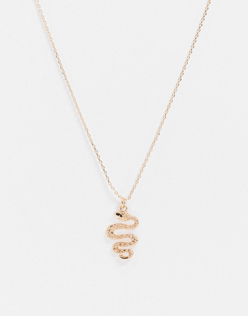 Liars & Lovers snake pendant necklace in gold