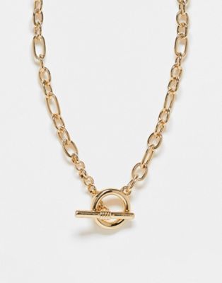 Liars & Lovers T bar chain necklace in gold
