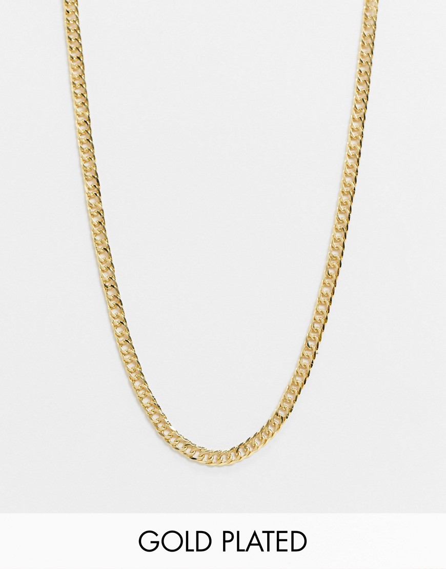 Liars the Label curb flat chain necklace in gold plated