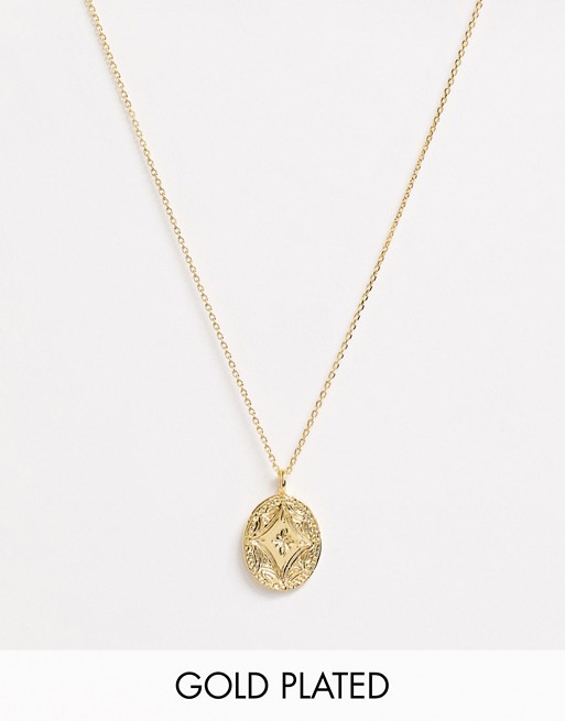Liars the Label gold plated necklace with coin pendant