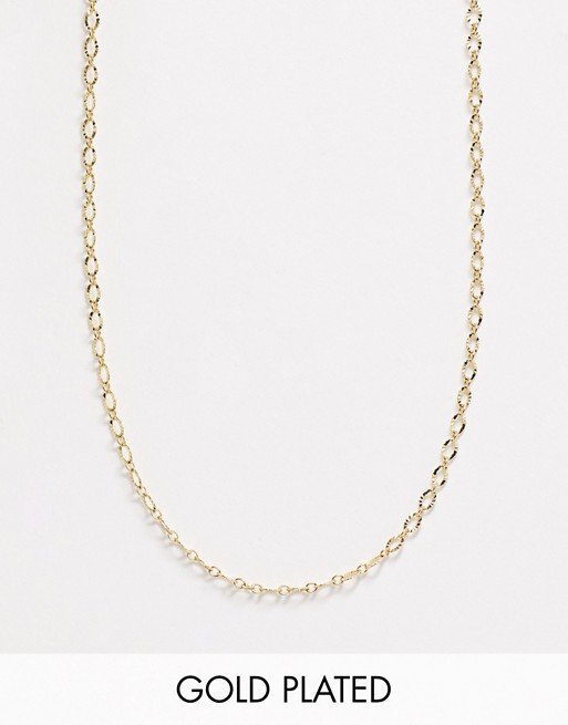 Liars the Label necklace in gold plated long oval chain