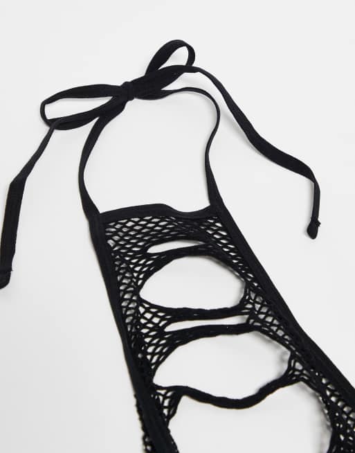 Liguero negro con abertura en la entrepierna de Enya de Ann Summers, 4 de 4