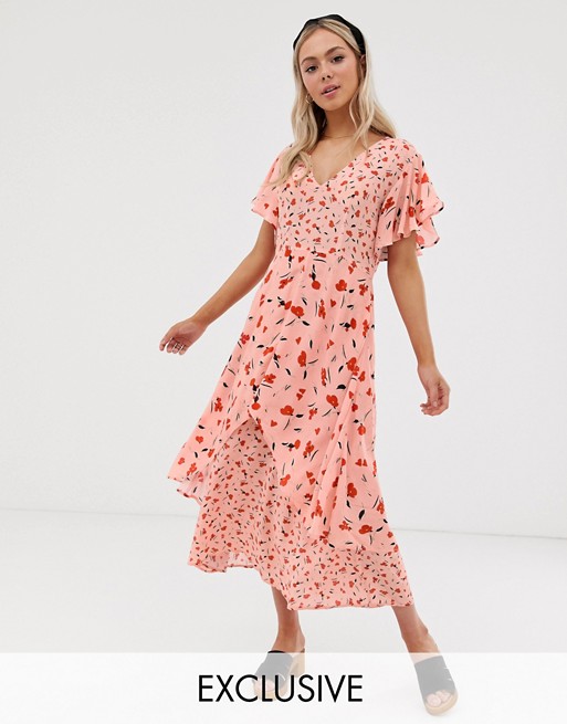 Lily & Lionel Exclusive tiered maxi dress in floral print
