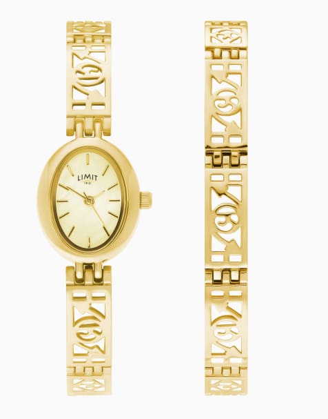 Limit 19mm oval gold watch in gold - view 1