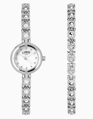 Limit 22mm round silver watch in white