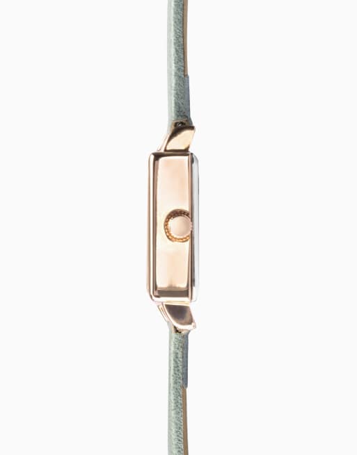 Limit 22mm square rose gold watch in green, 3 of 4
