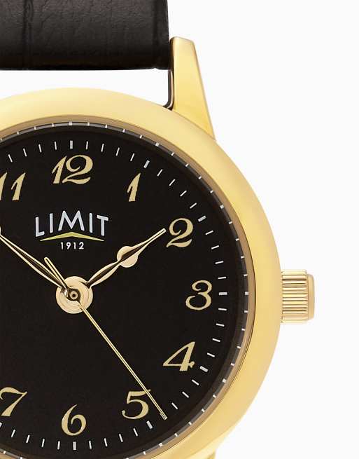 Limit 26mm round gold watch in black, 4 of 4