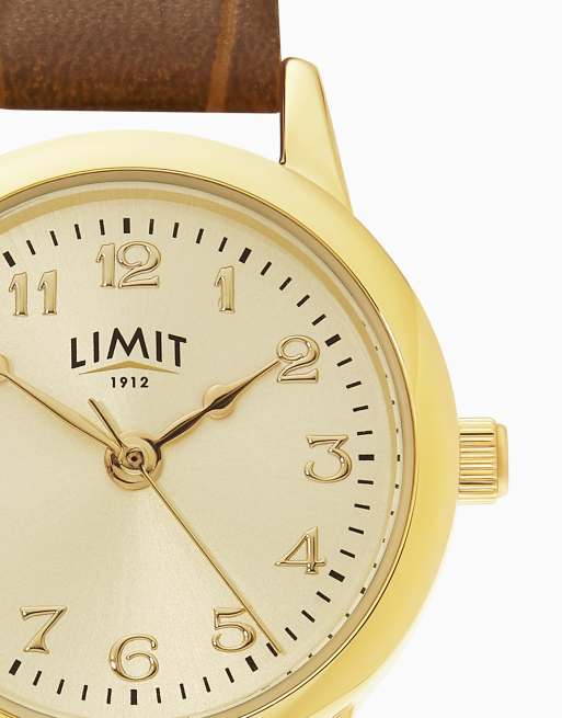 Limit 26mm round gold watch in brown, 4 of 4