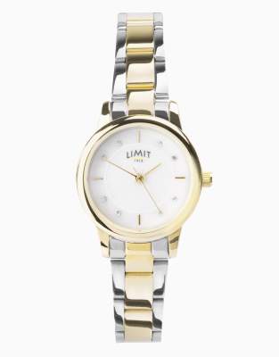 Limit 26mm round gold watch in white