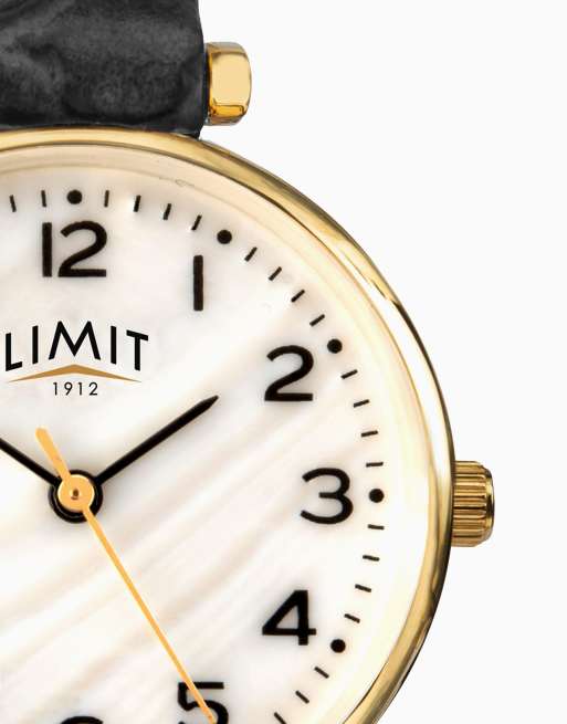 Limit 30mm round gold watch in white, 4 of 4