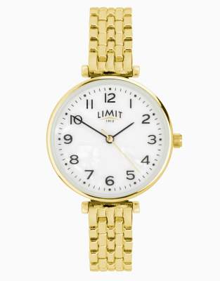 Limit 30mm Round Gold Watch