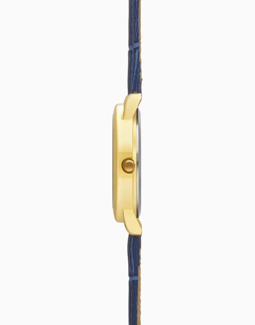  Limit  34mm round gold watch in blue, 4 of 4