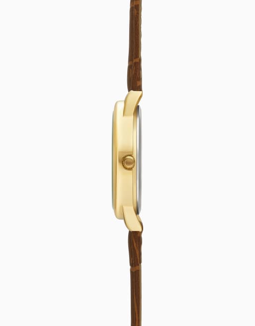 Limit  34mm round gold watch in brown, 4 of 4