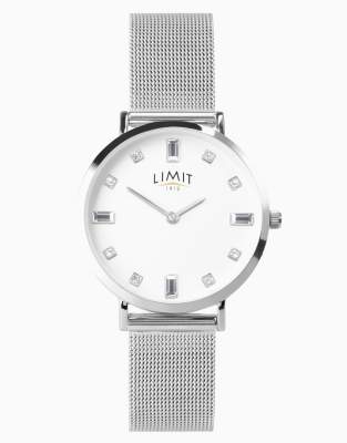 Limit 36mm round watch in silver