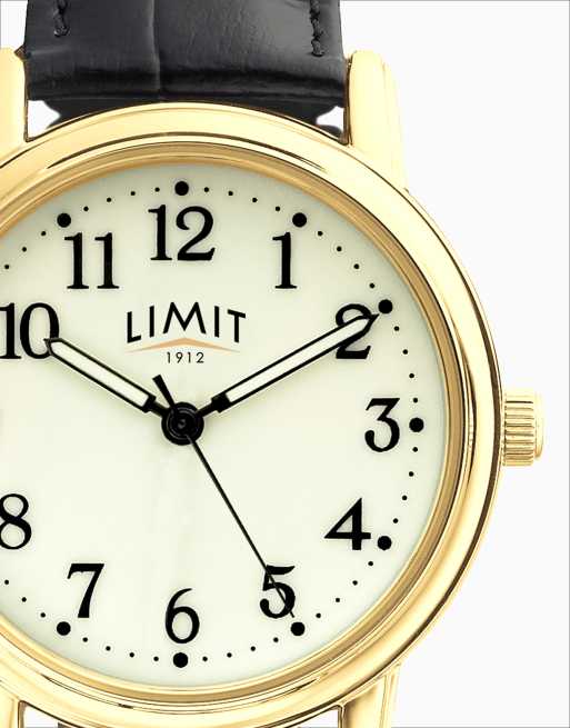 Limit 37mm mens round gold analogue watch in cream - CREAM, 4 of 4