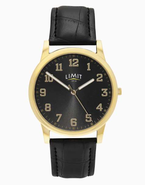 Limit  38mm round gold watch in black - view 1