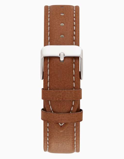 Limit  38mm round silver watch in brown, 2 of 4