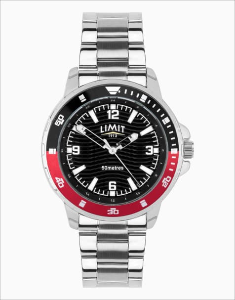 Limit 42mm mens round silver analogue watch in silver - SILVER - view 1