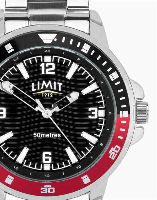 Limit 42mm mens round silver analogue watch in silver - SILVER, 3 of 4