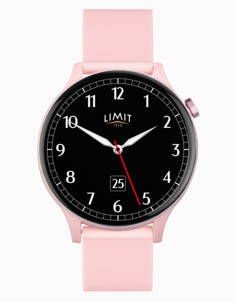 Limit 45mm round pink smartwatch in pink - view 1