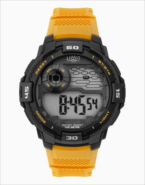 Limit active 48mm mens round black digital watch in black - BLACK - view 1