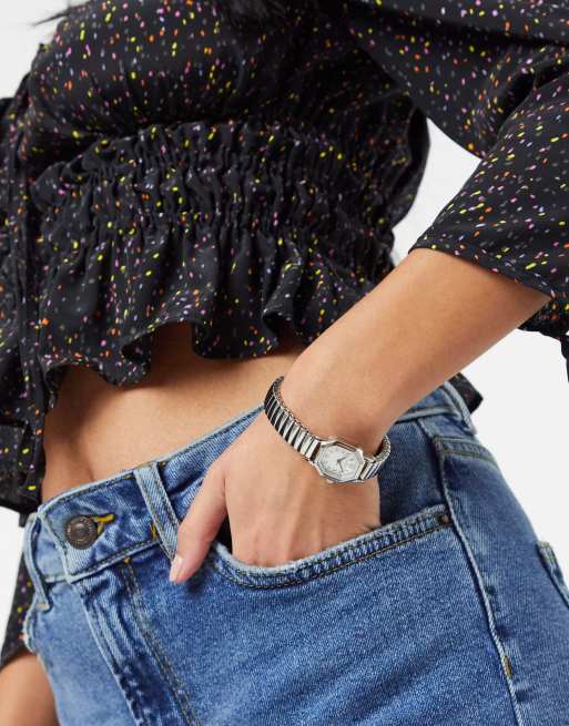 Limit - Armbandhorloge in  zilver met achthoekige wijzerplaat, 3 van 4