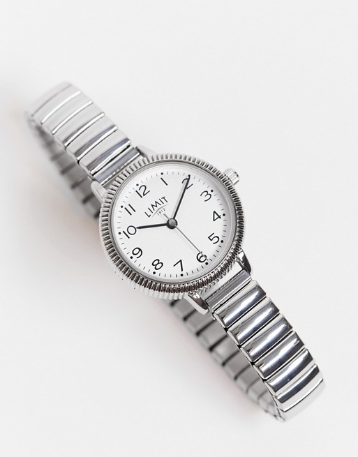 Limit bracelet watch in silver with silver/ white dial