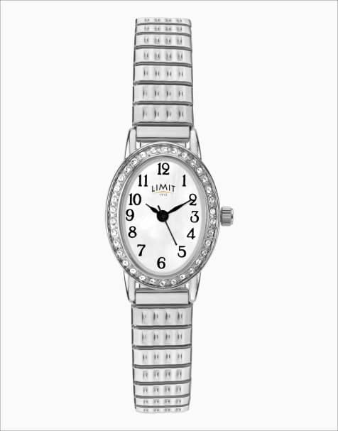Limit classic 20mm womens oval silver analogue watch in silver - SILVER - view 1
