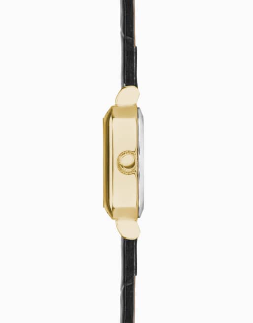 Limit classic 23mm square gold watch in black, 3 of 4