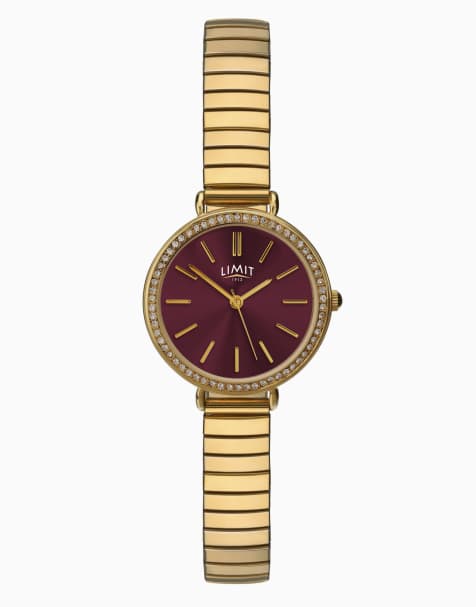 Limit classic 26mm womens round analogue watch in gold - view 1
