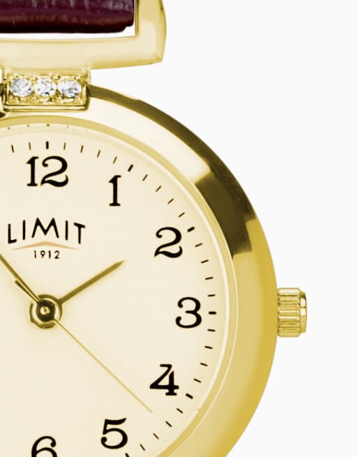  Limit classic 27mm round gold watch in cream, 3 of 4