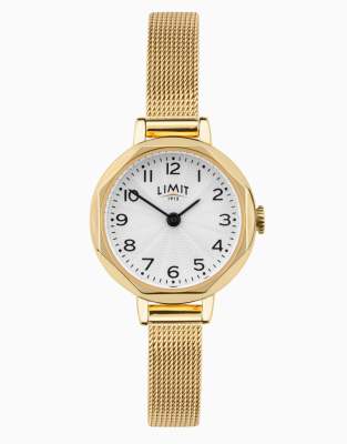 Limit classic 28mm womens round gold analogue watch in gold