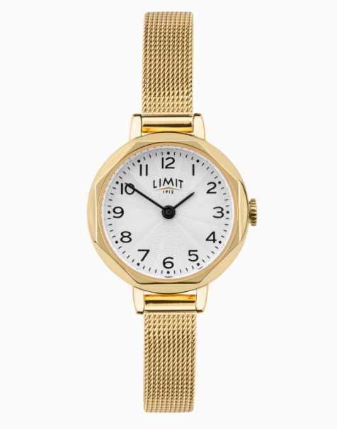 Limit classic 28mm womens round gold analogue watch in gold - view 1