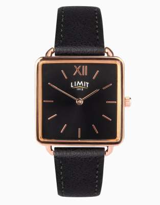 Limit classic 29mm womens square analogue watch in black