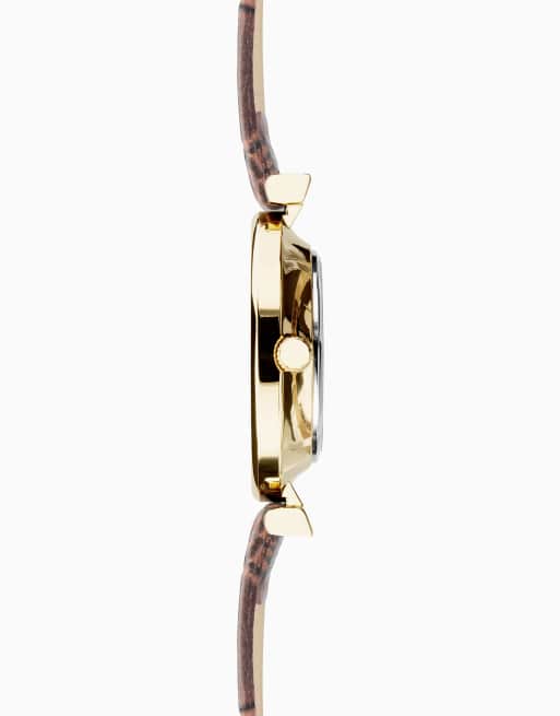 Limit classic 30mm round gold watch in white, 3 of 4