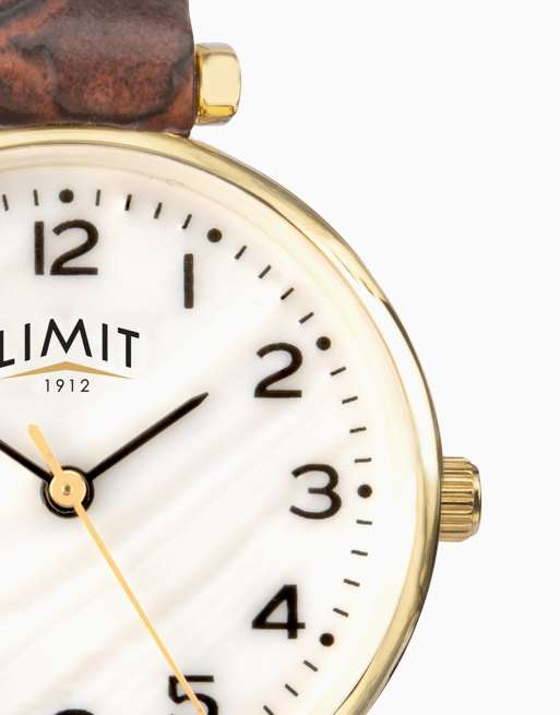 Limit classic 30mm round gold watch in white, 4 of 4