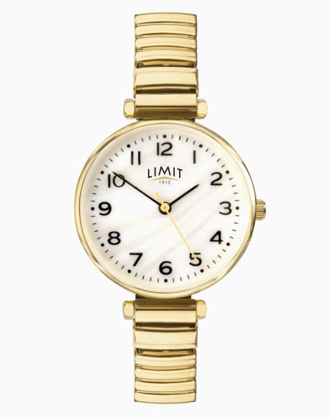 Limit classic 30mm womens round gold analogue watch in gold - view 1