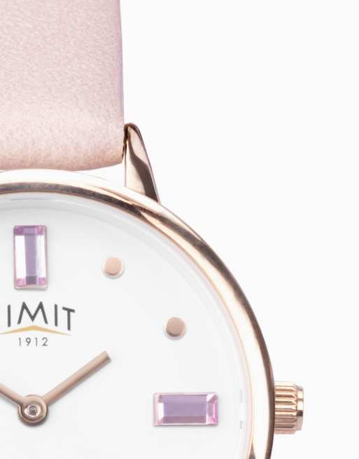 Limit classic 36mm womens round analogue watch in pink, 3 of 4