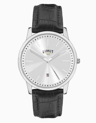 asos Limit classic 38mm mens round silver analogue watch in silver