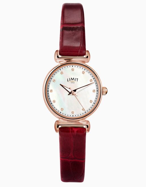Limit classic pu strap watch in red