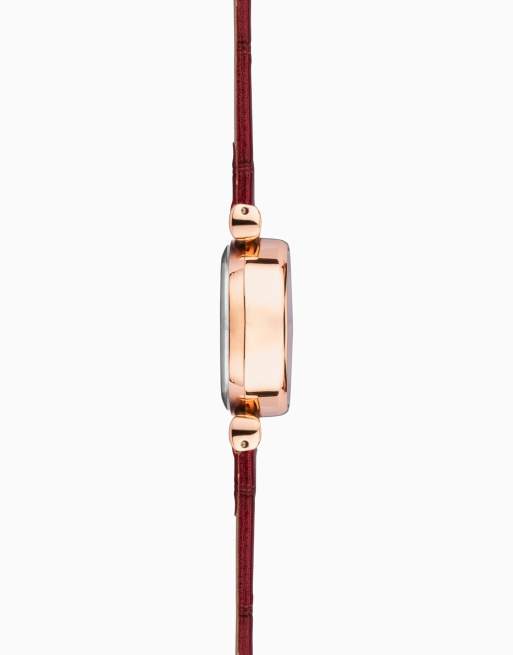 Limit classic pu strap watch in red, 3 of 4