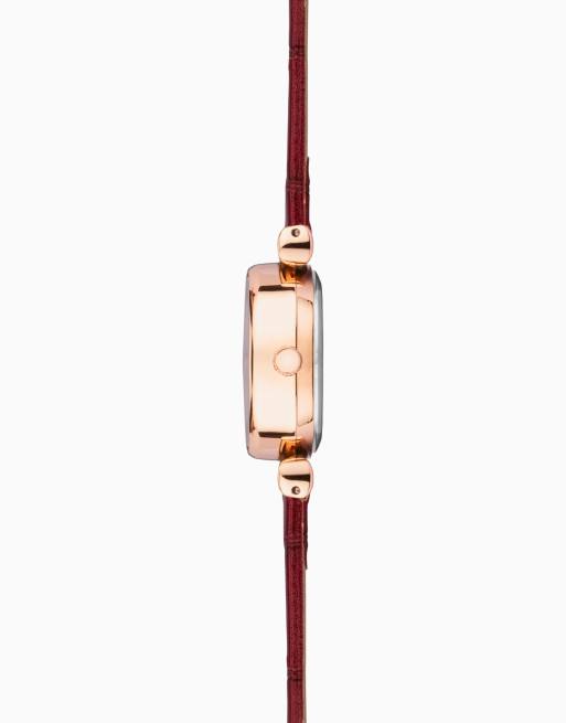 Limit classic pu strap watch in red, 4 of 4