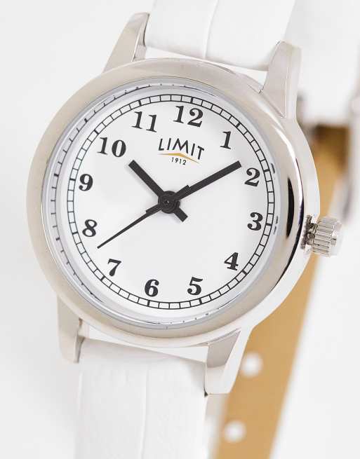 Limit – Damenarmbanduhr aus Kunstleder in Weiß mit Kroko-Design