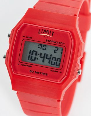 Limit digital watch in red