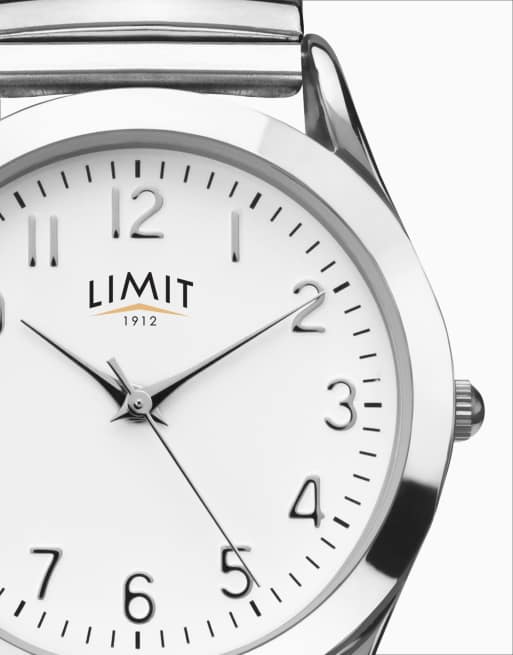 Limit easy reader 35mm mens round silver analogue watch in silver - SILVER, 4 of 4
