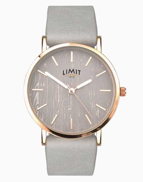 Limit fashion 35mm womens round grey analogue watch in grey - view 1