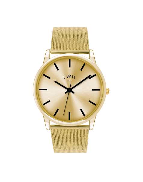 Limit gold watch with mesh bracelet and dial in champagne - view 1