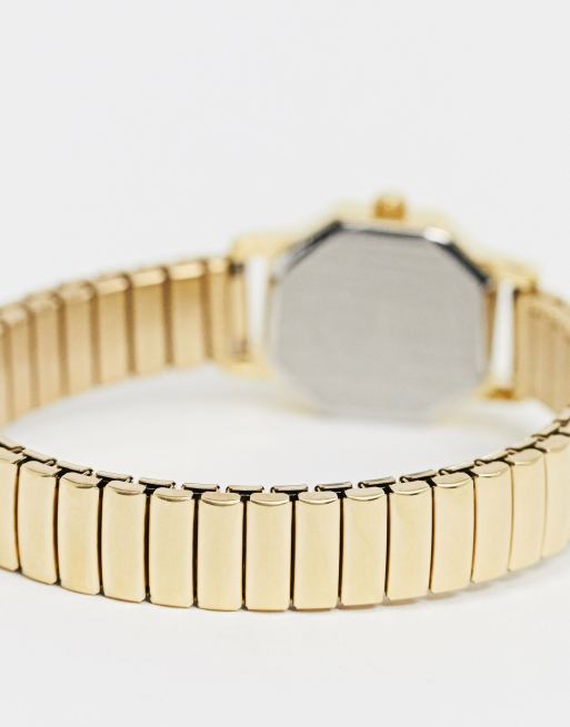 Limit – Goldene, erweiterterbare Armbanduhr mit achteckigem Zifferblatt, 4 von 4
